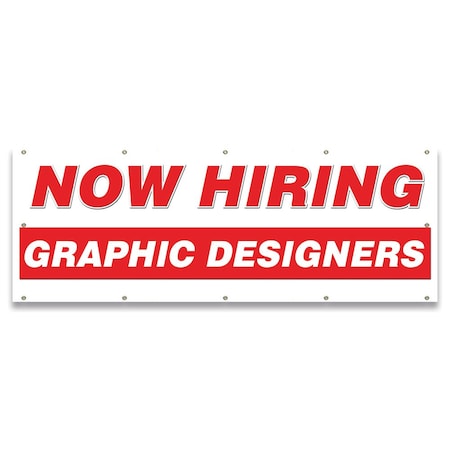 Signmission Now Hiring Graphic Designers Banner Apply Inside Accepting Application Single Sided B-120-30252